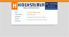 Desktop Screenshot of hochstetter-bau.de