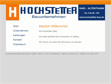 Tablet Screenshot of hochstetter-bau.de